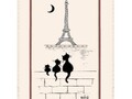 Küchentuch Albert Dubout Katzen Eiffelturm