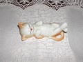 Vintage kleine Katze auf dem Rücken schlafend 1
