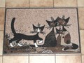 Rosina Wachtmeister Fussmatte Türvorleger Katzen "Serafino & Friends" waschbar