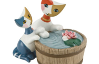 Rosina Wachtmeister Musikspieldose 2014 Katzen "Giochiamo in acqua"