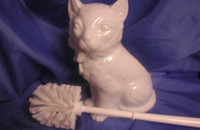 WC Bürste weisse Katze