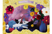 Rosina Wachtmeister 3D-Karte Katzen Chill out