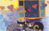 Rosina Wachtmeister Servietten "Flying hearts"