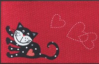 Teppich Läufer Katzen "Romeo in Love" waschbar