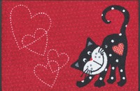 Fussmatte Türvorleger Katzen "Romeo in Love" waschbar