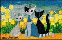 Rosina Wachtmeister Fussmatte Türvorleger Katzen "Springtime" waschbar