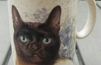 Tasse mit Katzenkopf I