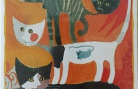 Rosina Wachtmeister Katzen Klappkarte Katzenturm