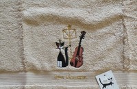 Duschtuch Rosina Wachtmeister "Musical Cat"