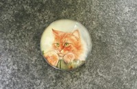 Magnet aus Glas Katze VI