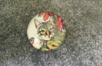 Magnet aus Glas mit Katze II