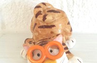 Spardose getigerte Katze mit Brille