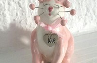 WhimsiClay Katze Love Liebe