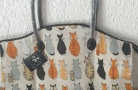 Sac shopper mit Etui Cats in Waiting