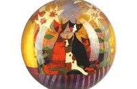 Rosina Wachtmeister Briefbeschwerer Katzen "Saluti Gatti florale"