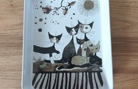 Rosina Wachtmeister Katzen kleines Servierbrett"Cats Sepia"