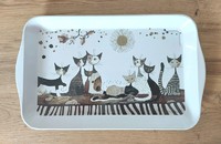 Rosina Wachtmeister Katzen Servierbrett "Cats Sepia"