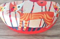Rosina Wachtmeister Brillenetui XL Katzen "Cats red flowers"