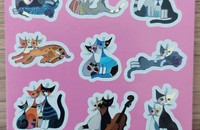 Rosina Wachtmeister Aufkleber Katzen Sticker