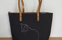 Schulter-Tasche QUIBE "Schwarze Katze"