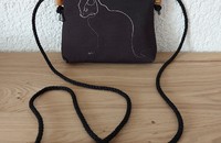 Kleine Schultertasche QUIBE "Chat Noir" 