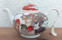 Teekrug mit Katzen Weihnachten