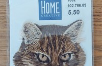 Katzenkopf maschinengestickt