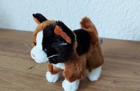 Plüsch Katze braun-schwarz 2