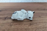 Kleine Katze vintage auf der Seite schlafend 10