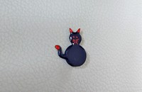 Kleine Brosche emailliert blaue Katze