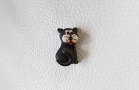 Brosche kleine, schwarze Katze