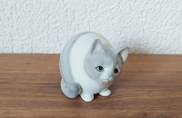 Harvey Knox vintage runde Katze grau-weiss