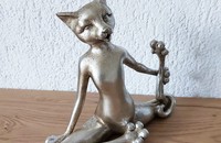 Katze sitzend Yoga aerobic