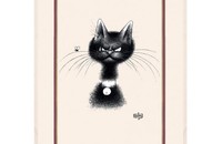 Küchentuch Albert Dubout Katze mit Fliege