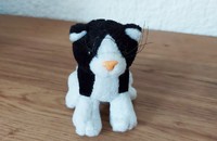 Kleine Plüschkatze schwarz-weiss