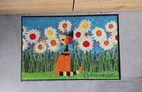 Rosina Wachtmeister Teppich Fussmatte wash & dry Katze "Carotina in Primavera"