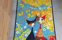 Rosina Wachtmeister Teppich Läufer wash & dry Katzen "Dolce Vita"