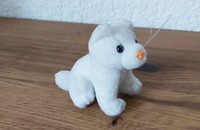 Kleine Plüschkatze weiss