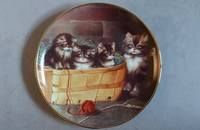Sammelteller Katzen Kittens in a Basket