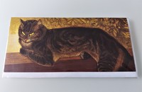 klappkarte Katze auf einer Brüstung von A. Steinlen 