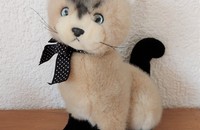Schöne Siameser Katze aus Plüsch vintage