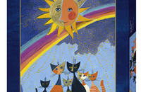 Rosina Wachtmeister Katzen HEYE Puzzle 1000 Gold Rain