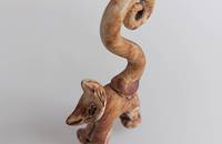 Kleine, witzige Katze handgemacht
