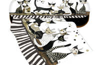 Rosina Wachtmeister Katzen Brillenetui Cats sepia