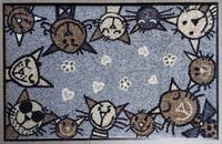 Fussmatte Türvorleger Katzen waschbar Katzenkreis
