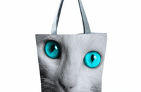 Schultertasche Katze mit blauen Augen