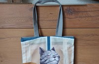 Schultertasche Katze Zen mit Schal