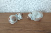 2 kleine Katzen mit blauer Schleife