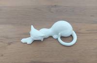 Weisse Katze stilisiert