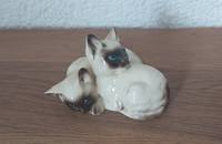 2 Siameser Katzen Royal Doulton England